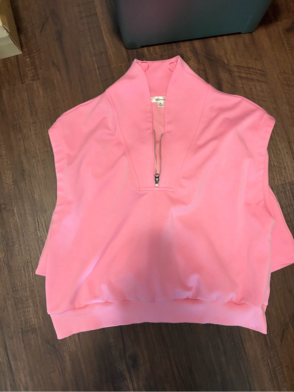 Sleeveless Pink Half-Zip Top
